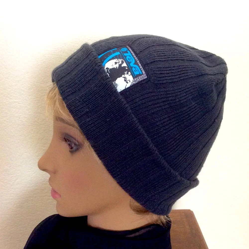Teva Knit Stretch Beanie Unisex Streetwear OS
